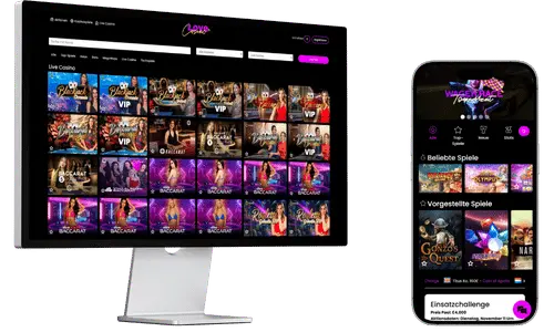 Screenshots van de officiële Love Casino-website